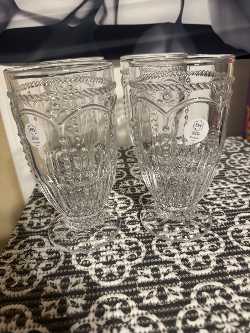 Princess House Clear Glass Set of 4